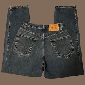Dark Wash Blue Relaxed Fit 550 Levi's Jeans Men's 32W X 30L